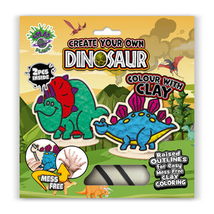 Dinosaur colour with clay kit