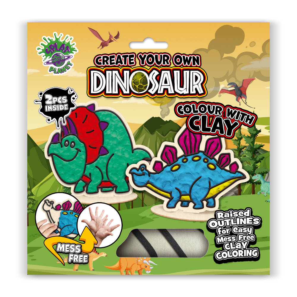 Dinosaur colour with clay kit