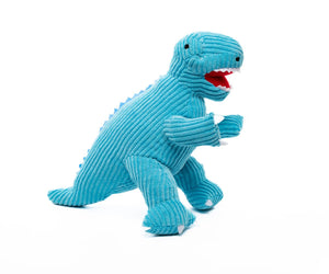 Corduroy T. rex in blue - medium