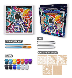 Space wooden art craft kit