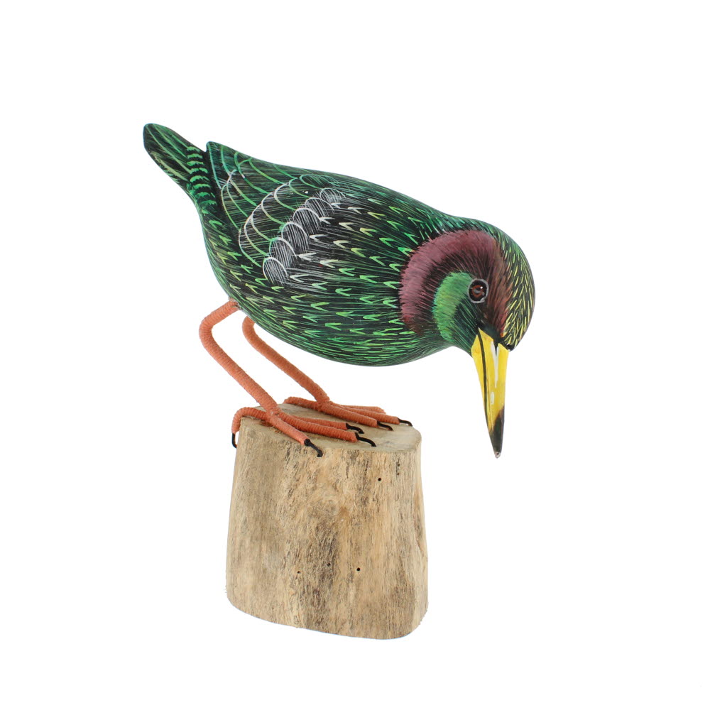 Painted wooden starling
