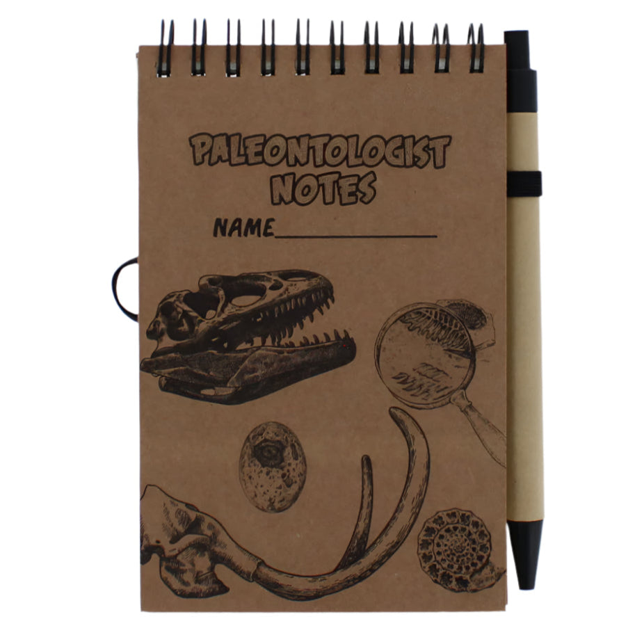 Paleontologist's notes notebook