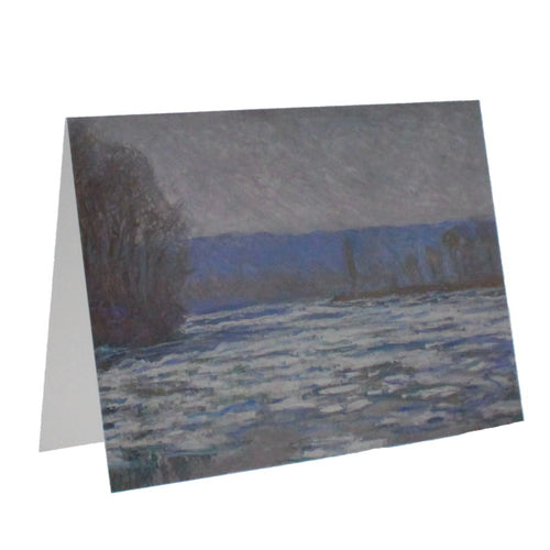 Ice Breaking up on the Seine, near Bennecourt greeting card