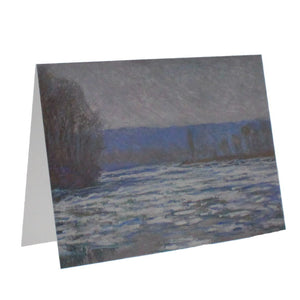 Ice Breaking up on the Seine, near Bennecourt greeting card