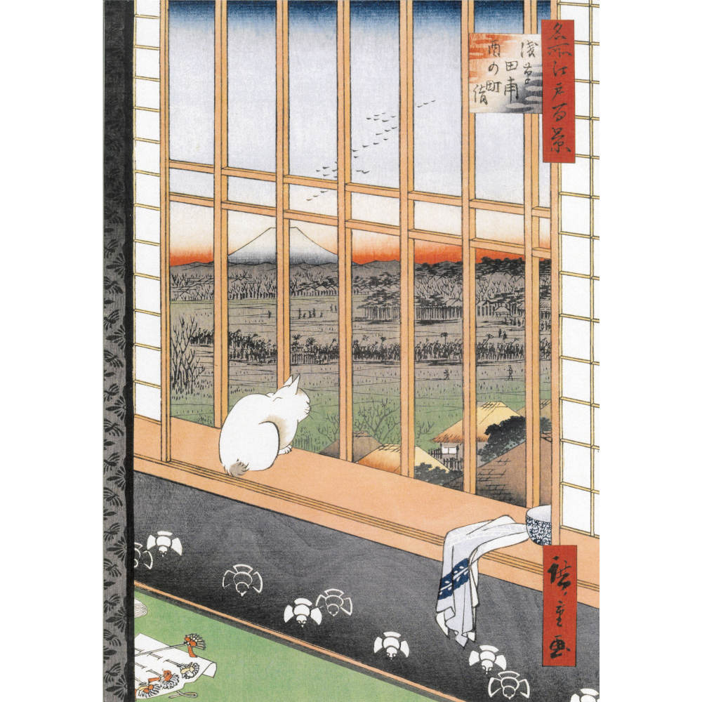 Asakusa rice fields cat print