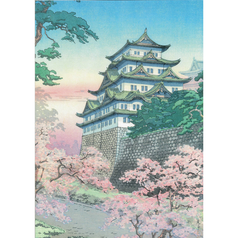 Nagoya castle in the spring print