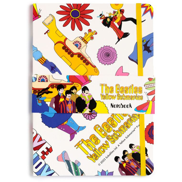 Yellow submarine white A5 notebook