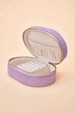 Load image into Gallery viewer, Oval jewellery box hummingbird in lavender