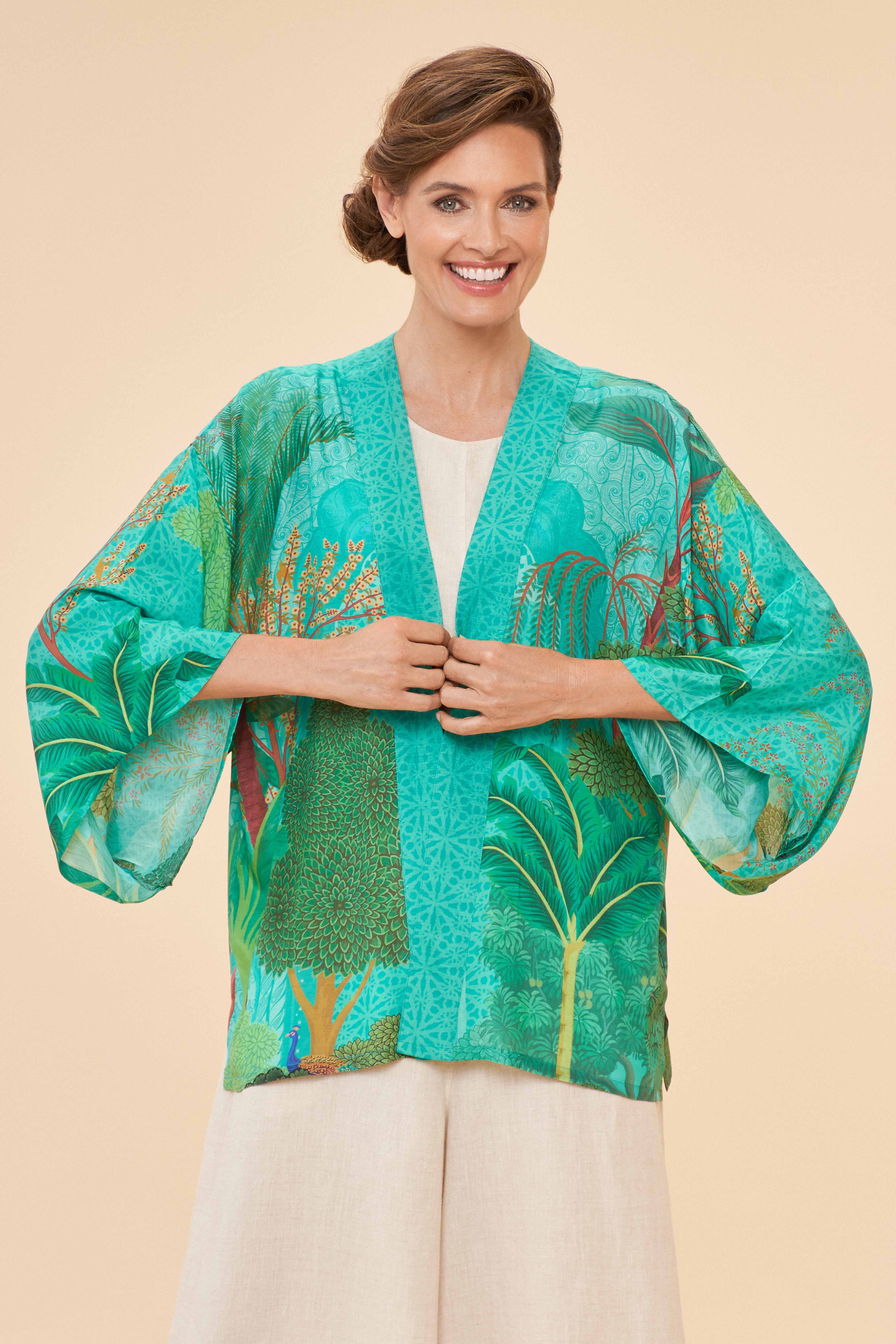 BREATHTAKING ELIXIR KIMONO JACKET シルク 3（Secret paradise