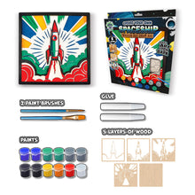 Load image into Gallery viewer, Spaceship wooden art craft kit