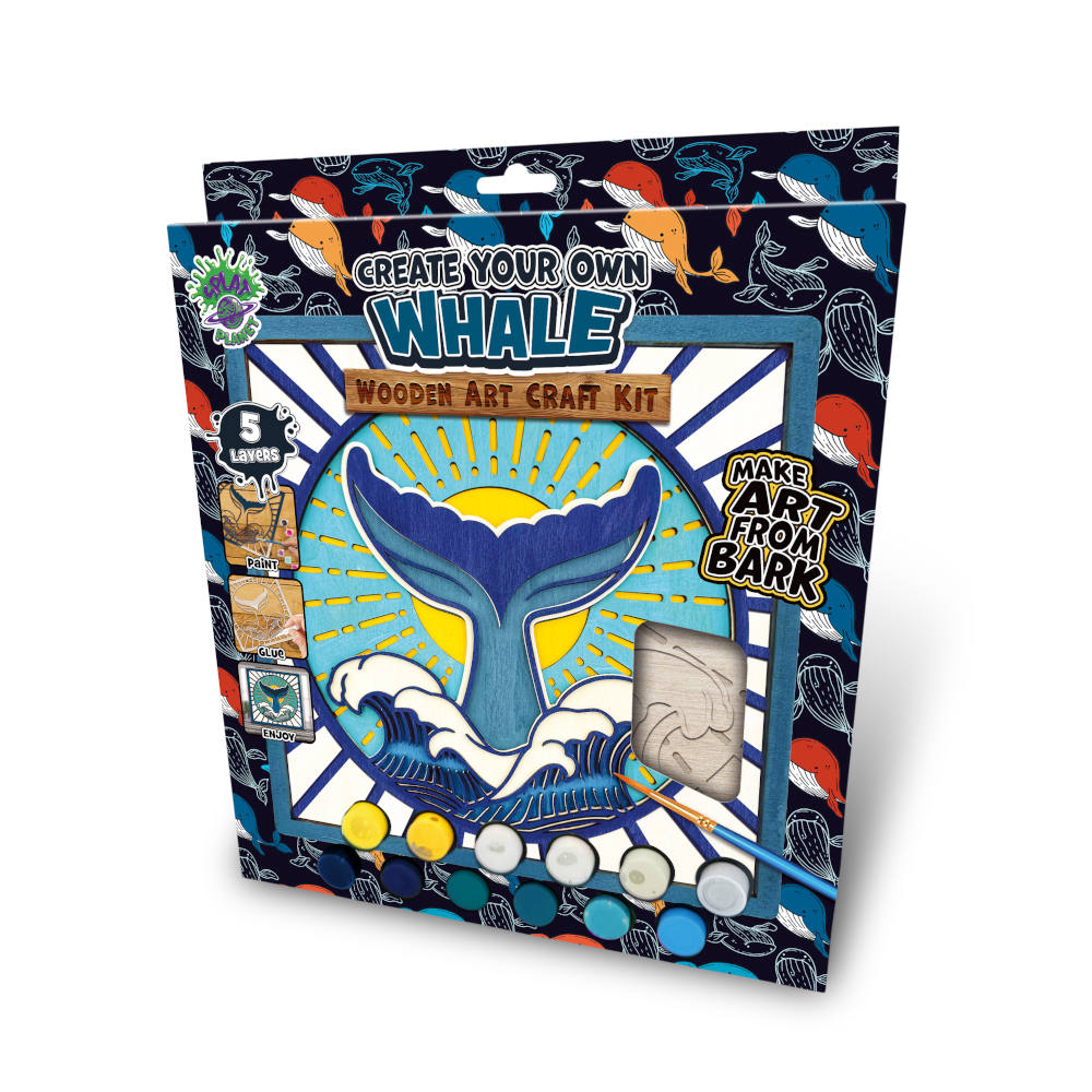 Whale wooden art craft kit