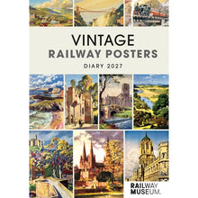 Load image into Gallery viewer, Railway Museum, Vintage Railway Posters A5 Diary 2027