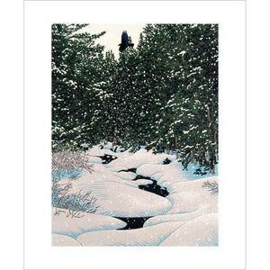 Snowy Caw greeting card