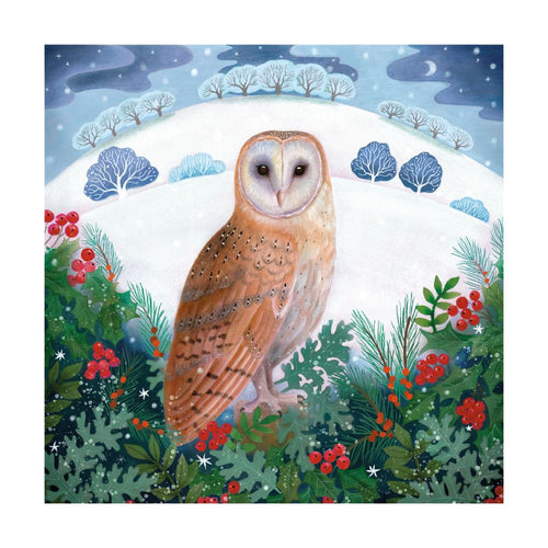 Winter Owl Christmas cards - pack of 8