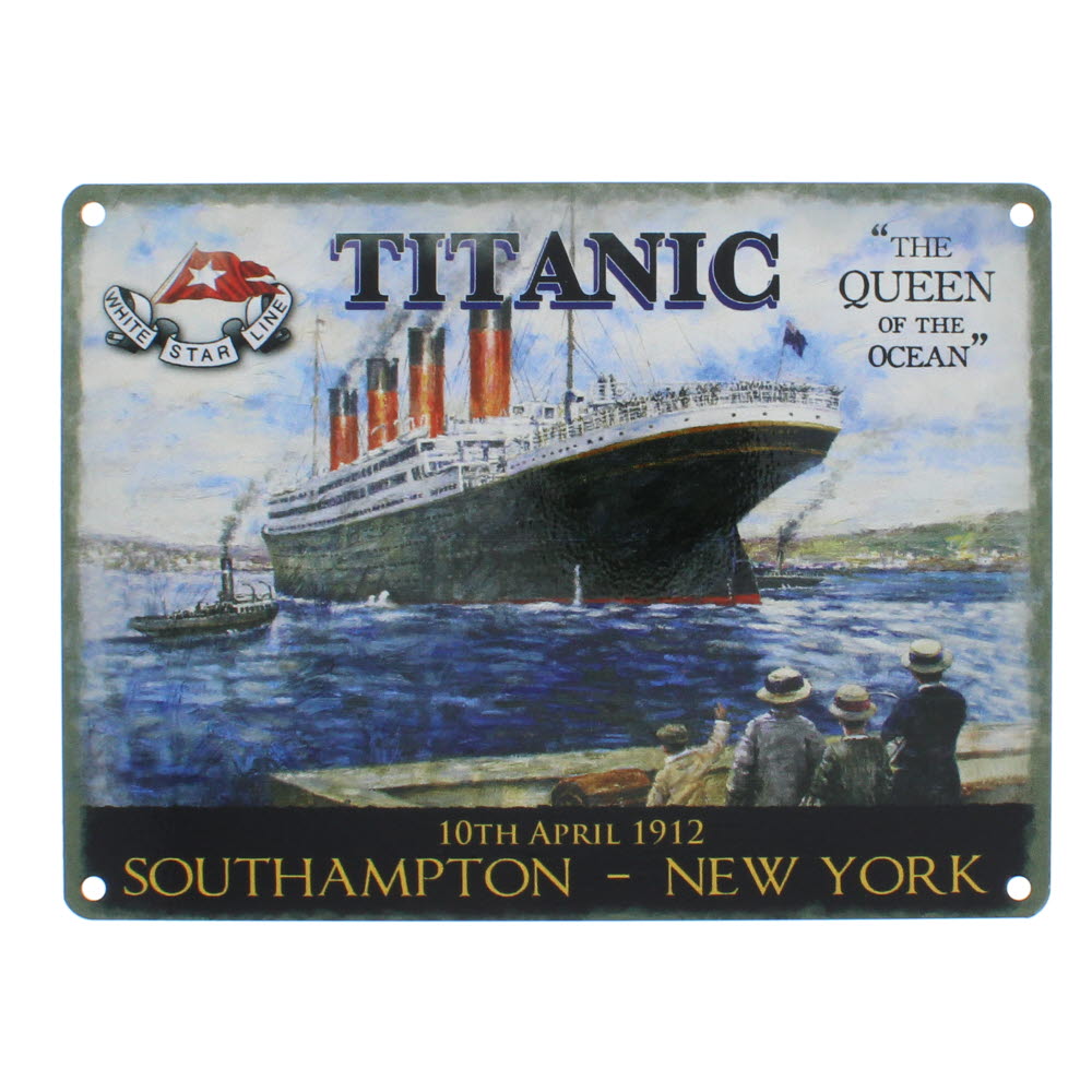 Titanic queen of the ocean metal sign