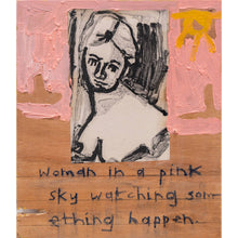 Load image into Gallery viewer, Woman in Pink Sky Watching Something Happen by Abi Birkinshaw