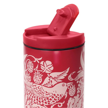 Load image into Gallery viewer, William morris raspberry travel tumbler