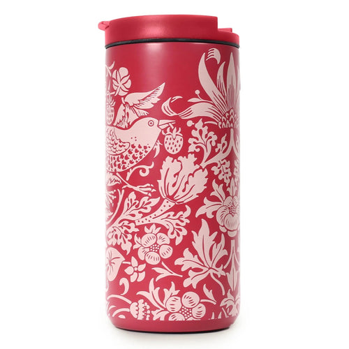 William morris raspberry travel tumbler