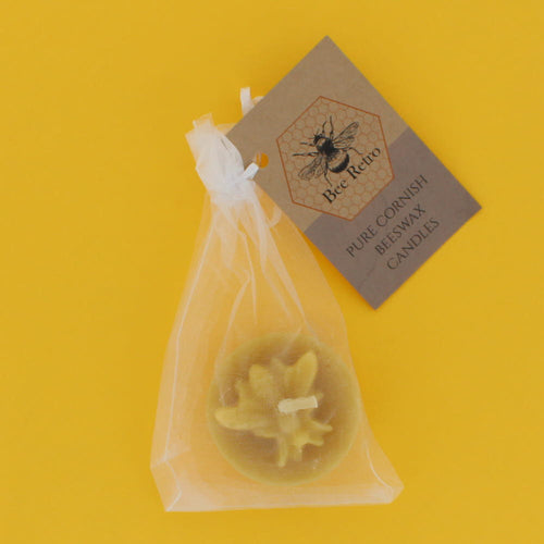 Cornish beeswax bee candle in a bag