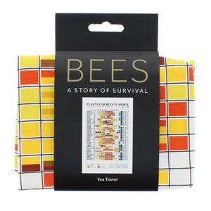 Plants for bees tea towel