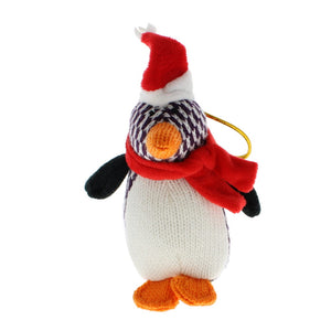 Knitted penguin decoration