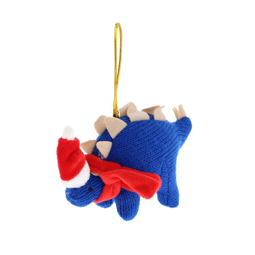 Knitted stegosaurus decoration