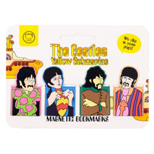 Load image into Gallery viewer, The Beatles yellow submarine magnetic bookmark set