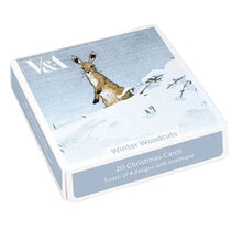 Load image into Gallery viewer, Winter woodcuts christmas card pack