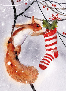 Checking the Stocking Christmas cards - pack of 8
