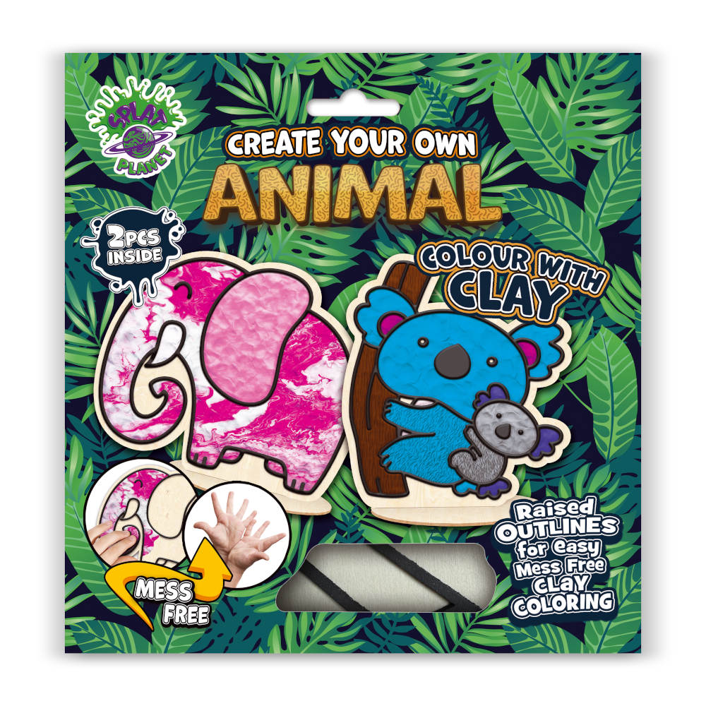 Animals colour with clay kit