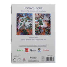 Load image into Gallery viewer, Snowy Night Christmas cards - pack of 16