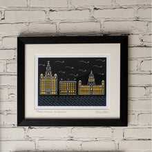Load image into Gallery viewer, Three Graces Liverpool black framed print