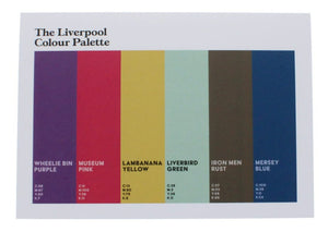 The Liverpool colour palette greeting card