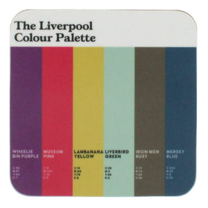The Liverpool colour palette coaster