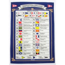 Load image into Gallery viewer, International code flags tea towel