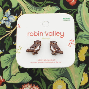 Great horned owl earrings