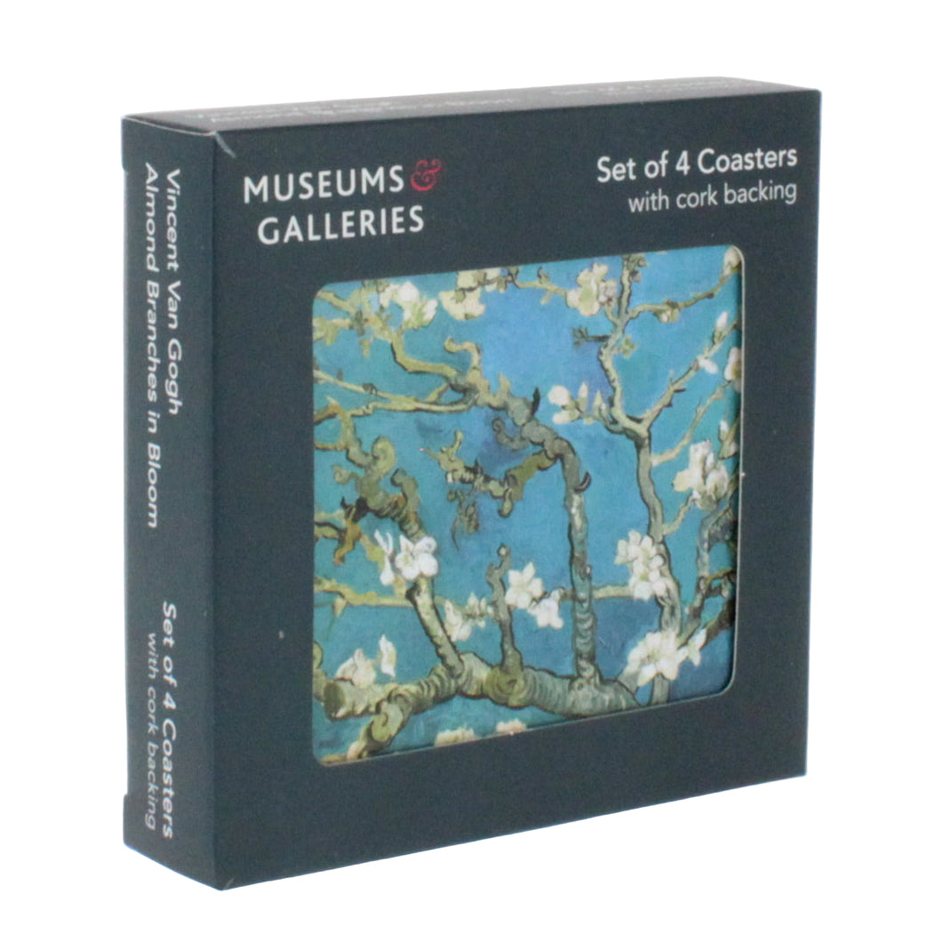 Almond blossom coaster set