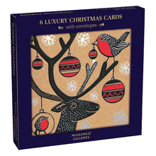 Load image into Gallery viewer, Reindeer decorations christmas card pack