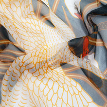 Load image into Gallery viewer, Crane swan silk scarf