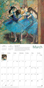 Degas' dancers 2025 calendar