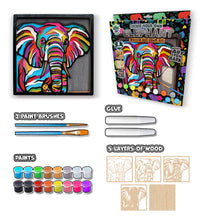 Load image into Gallery viewer, Elephant wooden art craft kit