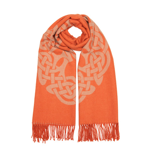 Super soft Celtic Tree of Life scarf apricot