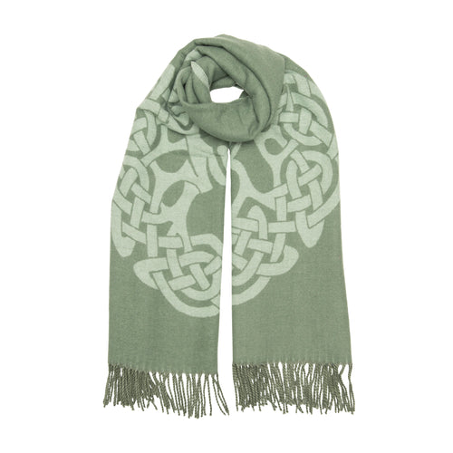 Super soft Celtic Tree of Life scarf sage