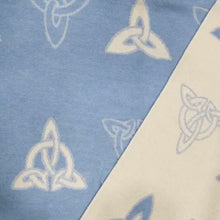 Load image into Gallery viewer, Super soft Celtic Trinity scarf blue and cream