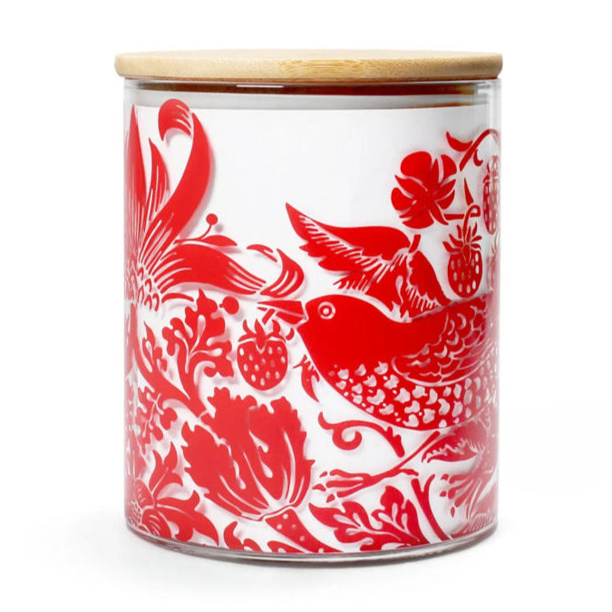 William Morris raspberry glass jar | National Museums Liverpool Shop