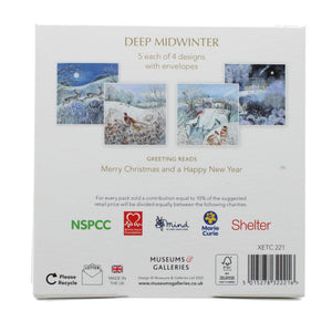 Deep Midwinter Christmas cards - pack of 20