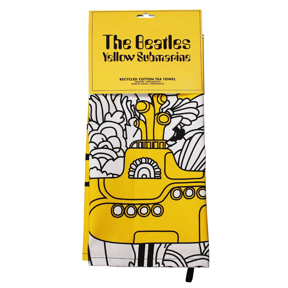 Yellow submarine tea towel