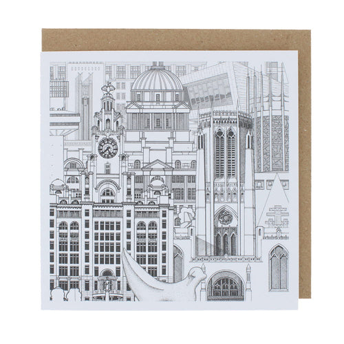 Liverpool landmark greeting card