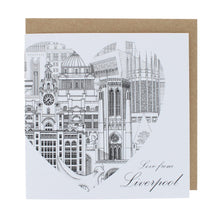 Load image into Gallery viewer, Liverpool landmark heart greeting card