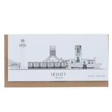 Load image into Gallery viewer, Liverpool skyline sketches greeting card